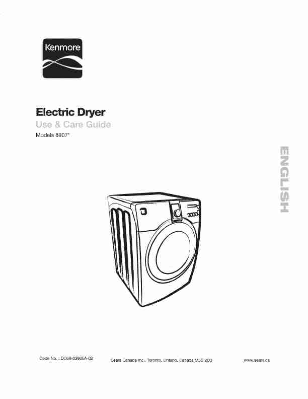 Kenmore Clothes Dryer 8907-page_pdf